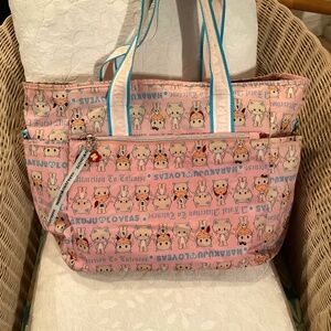 Harajuku Lovers Large Light Pink Tote Bag With Long Strap & Gwen Stefani Charm
